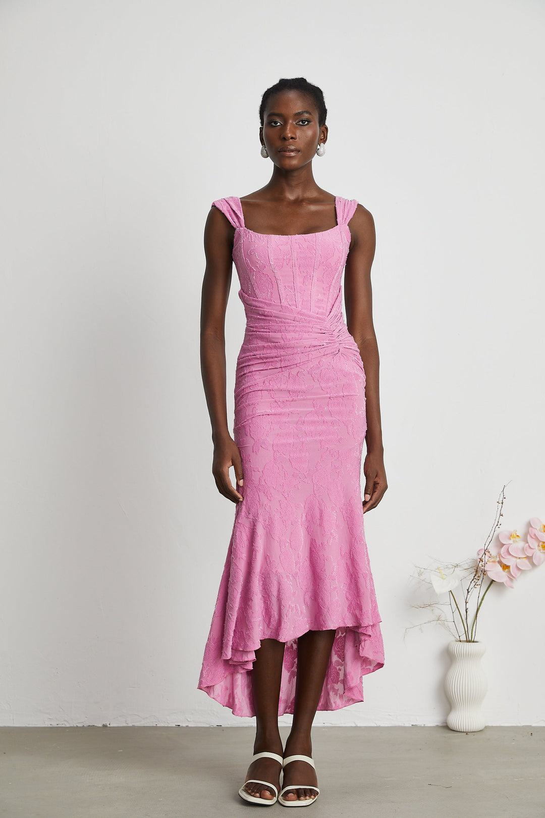 Levoire | Robe Maxi Jacquard Fleurs