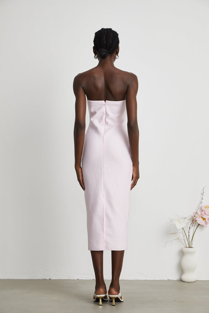 Levoire | Robe Bandage Pink Avec Nœud