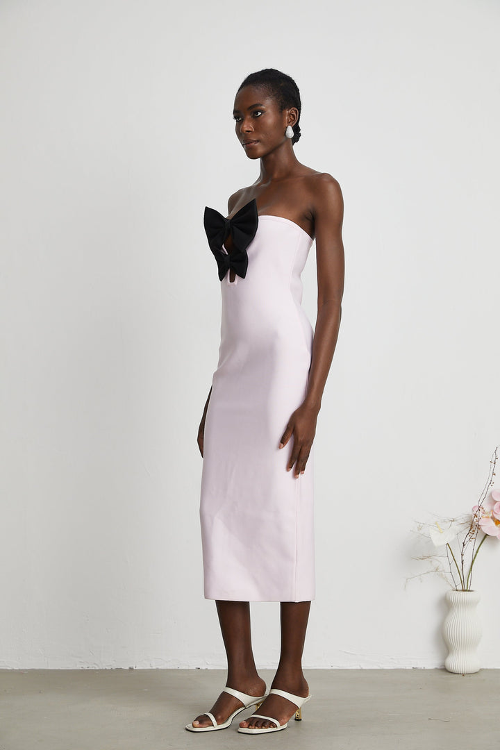 Levoire | Robe Bandage Pink Avec Nœud