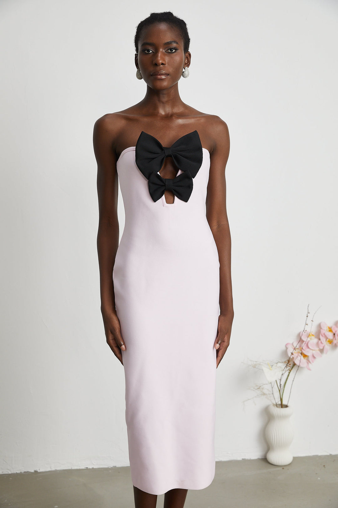 Levoire | Robe Bandage Pink Avec Nœud