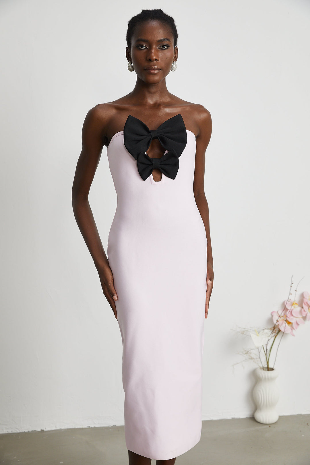 Levoire | Robe Bandage Pink Avec Nœud