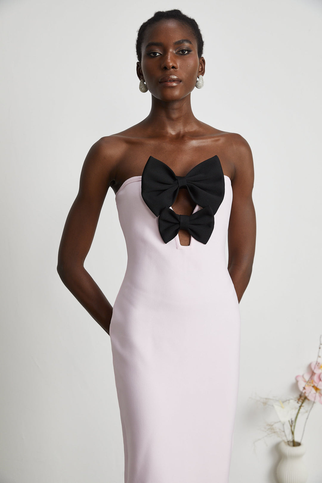 Levoire | Robe Bandage Pink Avec Nœud