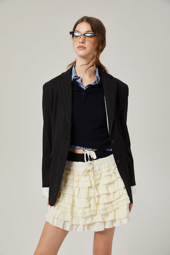 Levoire | Simple Veste À Rayures Poitrine