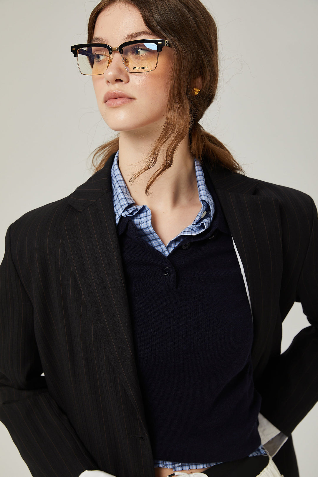 Levoire | Simple Veste À Rayures Poitrine