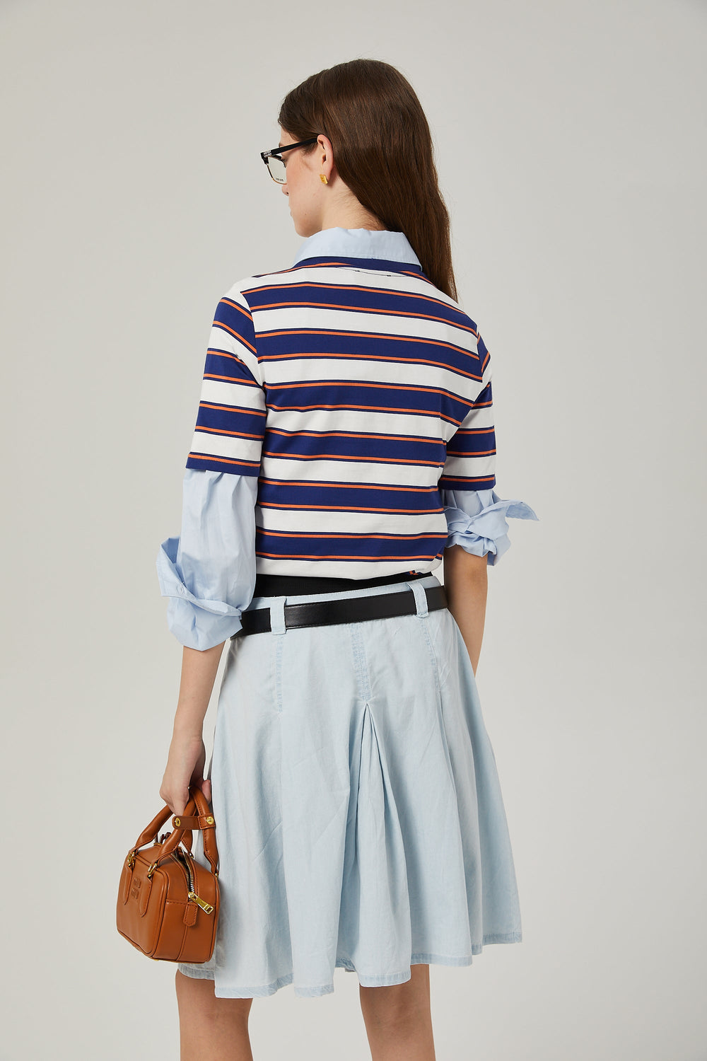 Levoire | Jupe En Chambray Plissée