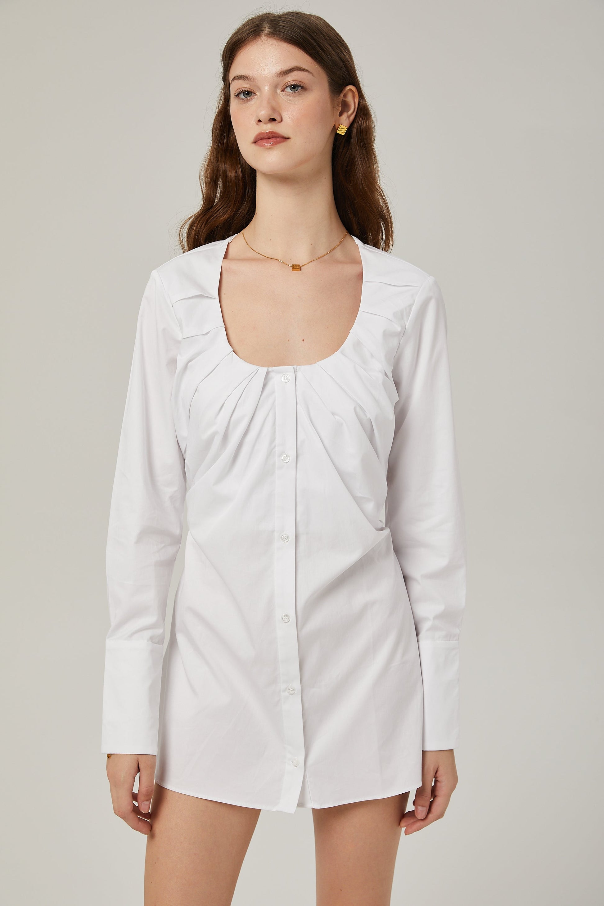 Levoire | Robe Chemise À Détail Plissé