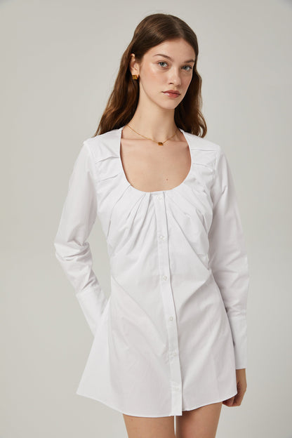 Levoire | Robe Chemise À Détail Plissé