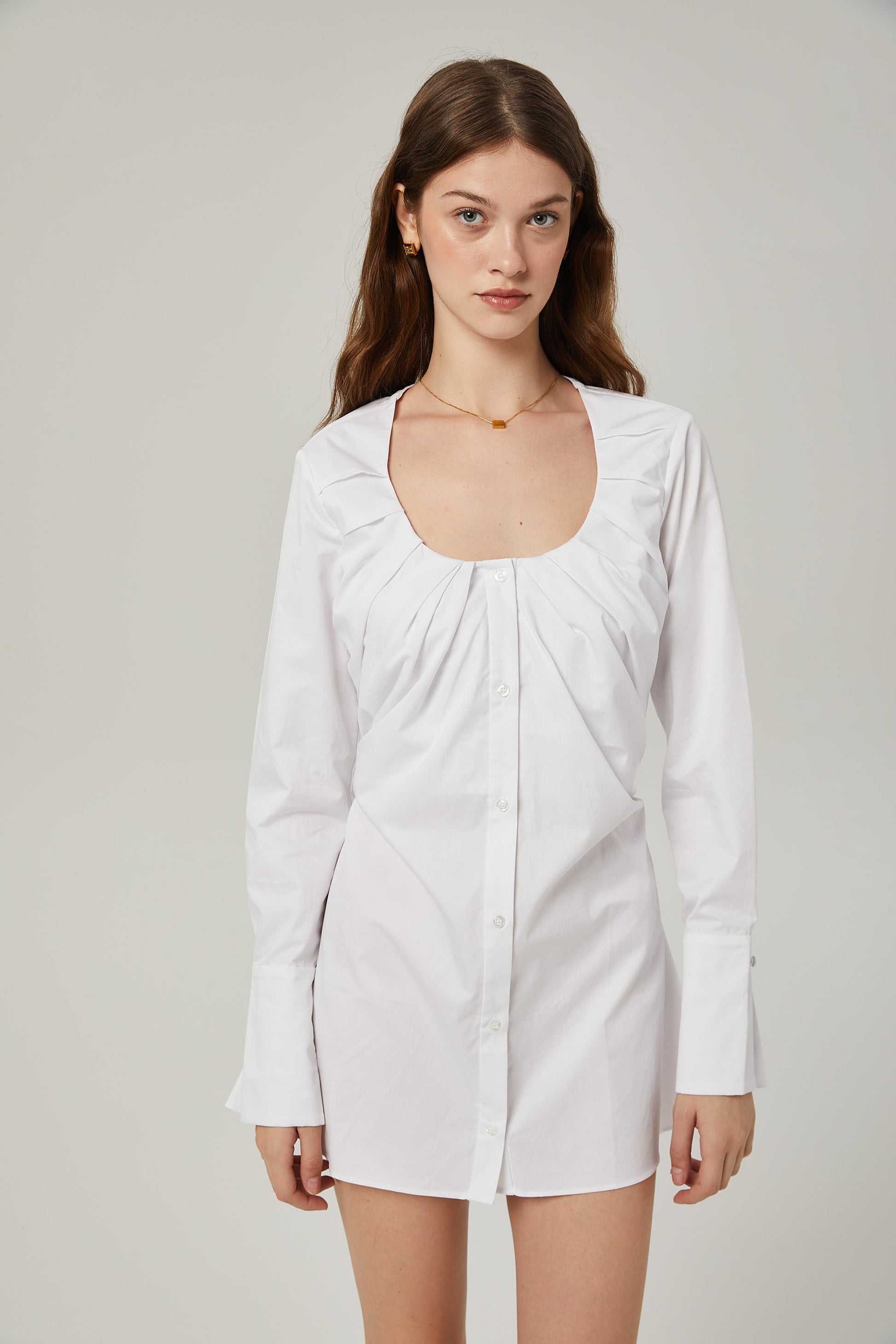 Levoire | Robe Chemise À Détail Plissé