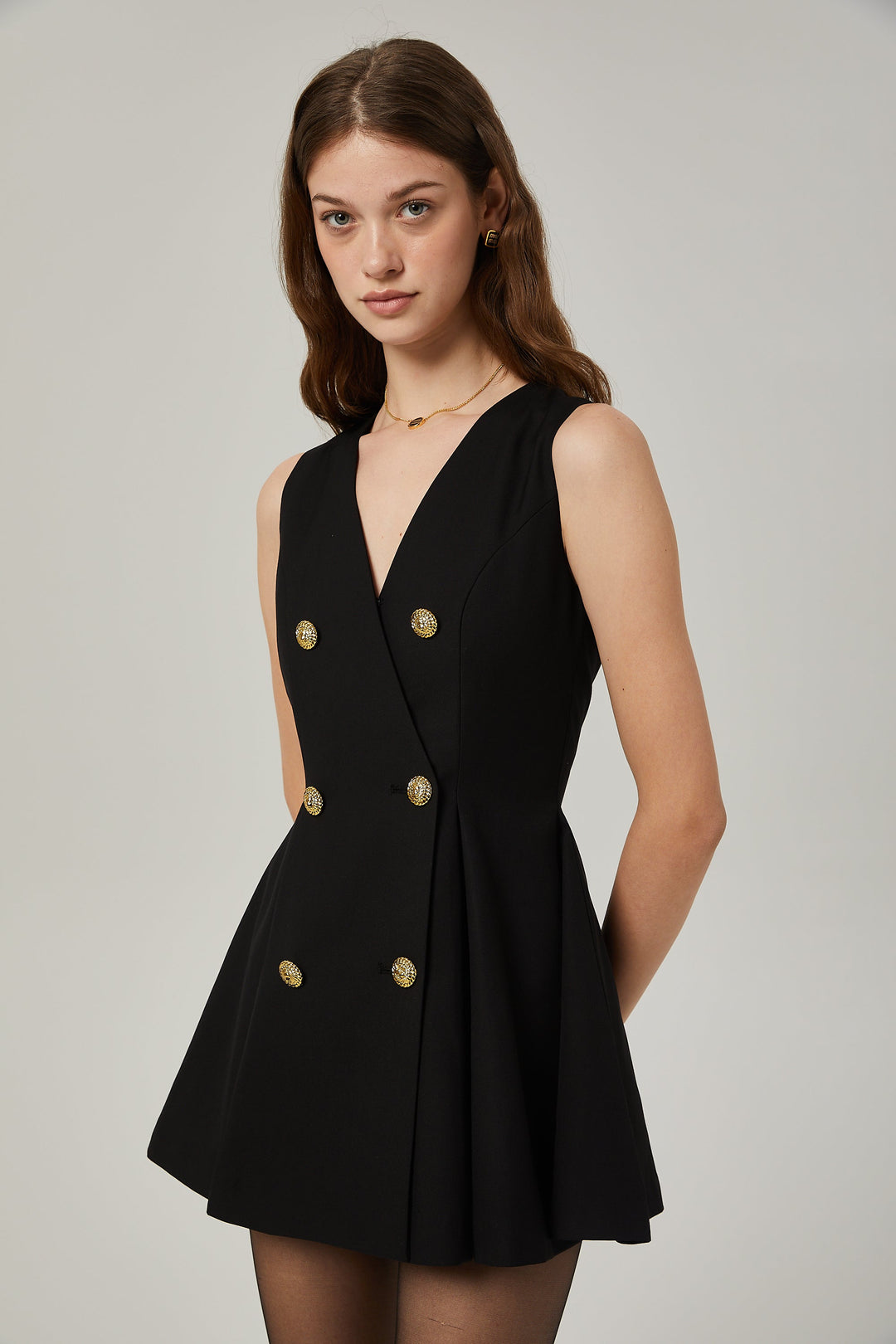 Levoire | Robe Mini Flare À Double Rangée