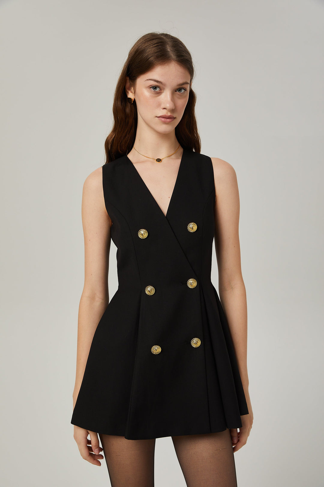 Levoire | Robe Mini Flare À Double Rangée