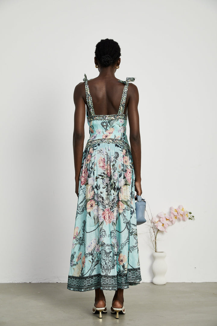 Levoire | Robe Midi À Bandes Épaules