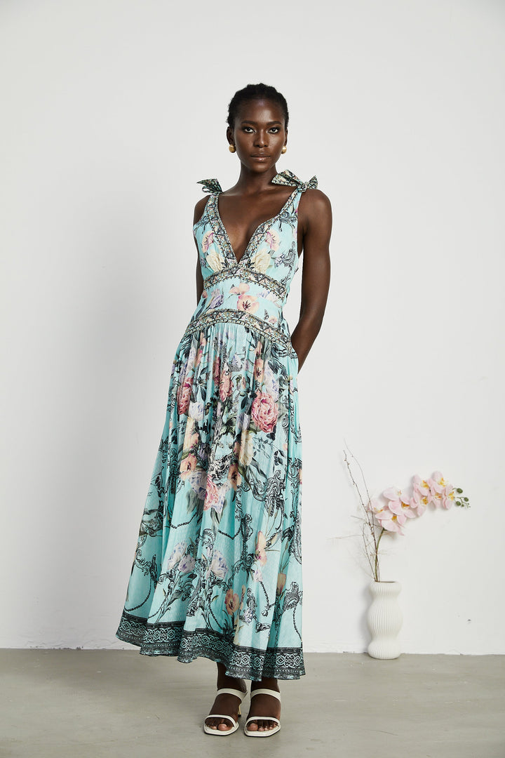 Levoire | Robe Midi À Bandes Épaules