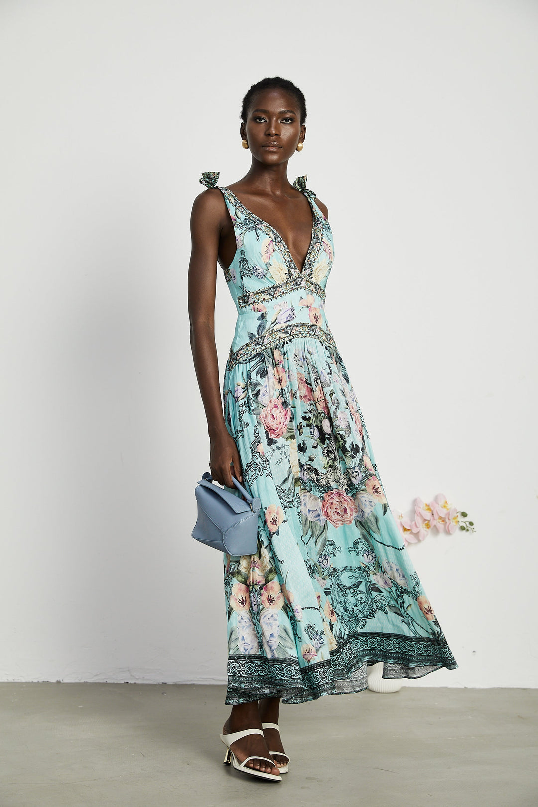 Levoire | Robe Midi À Bandes Épaules