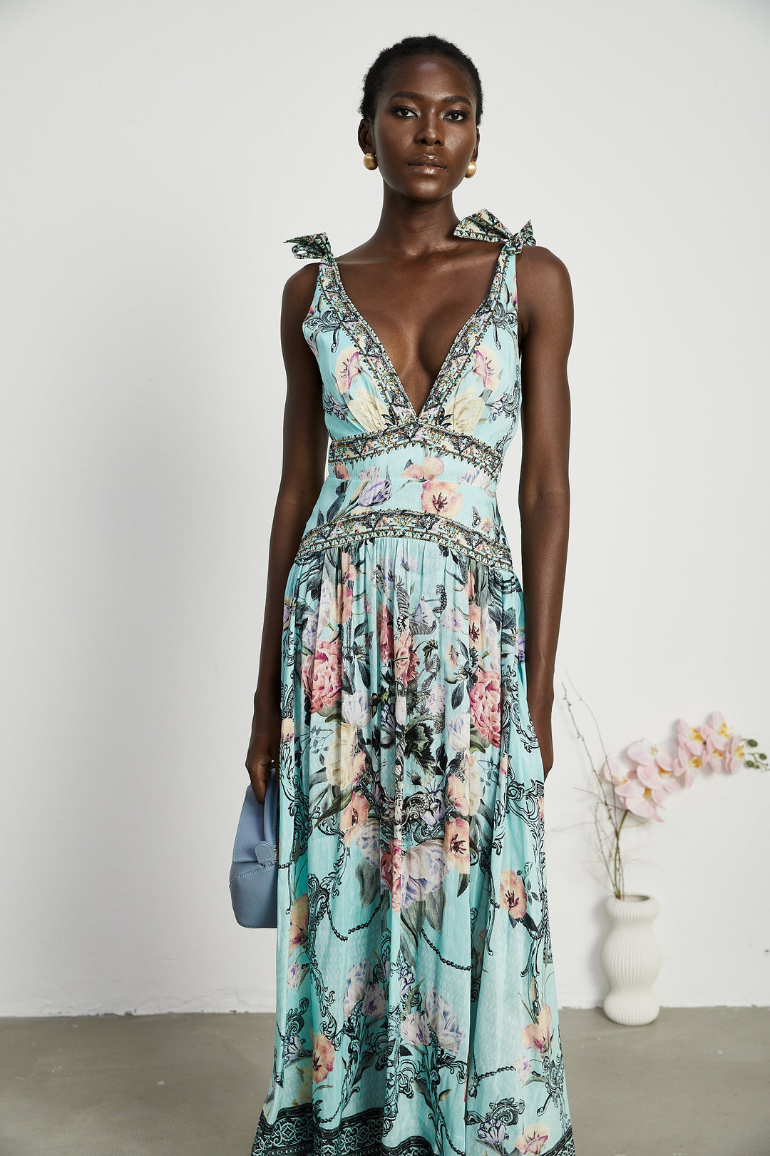 Levoire | Robe Midi À Bandes Épaules