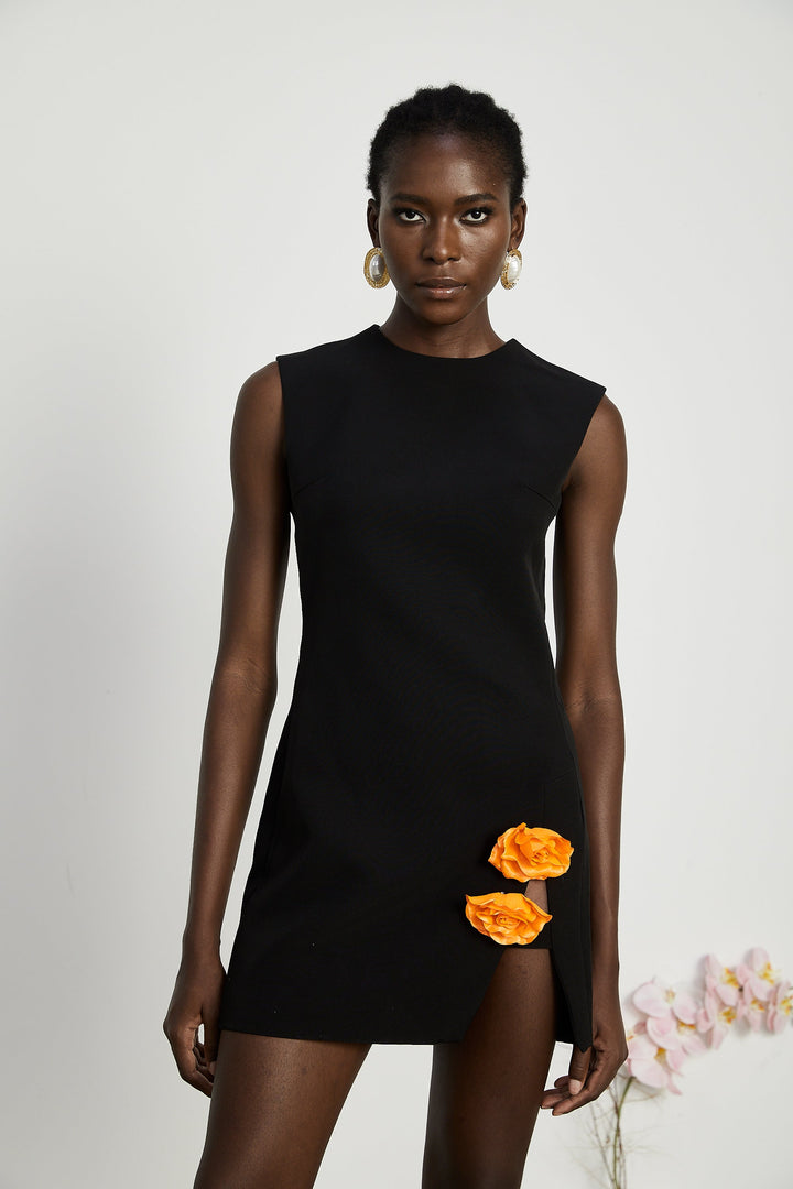Levoire | Mini Robe Décorée De Fausses Fleurs