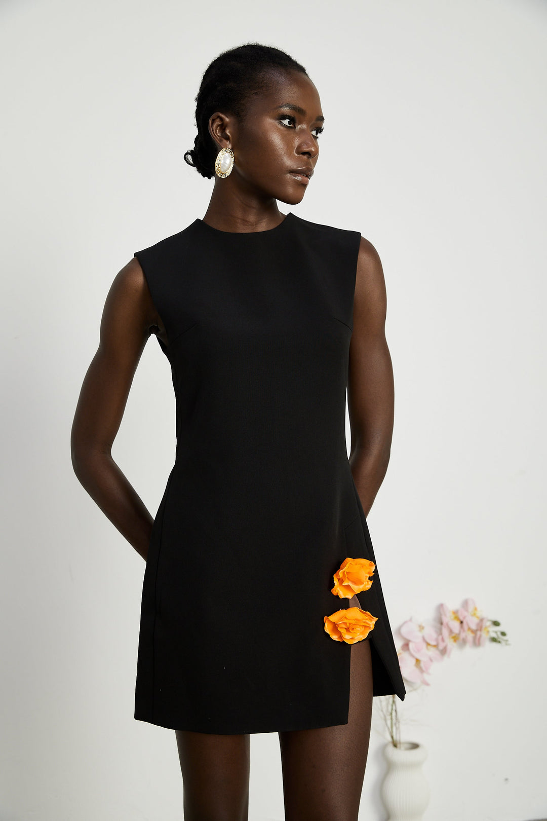 Levoire | Mini Robe Décorée De Fausses Fleurs