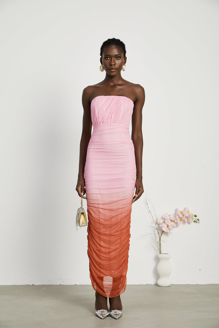 Levoire | Robe Midi Plissée Dégradé