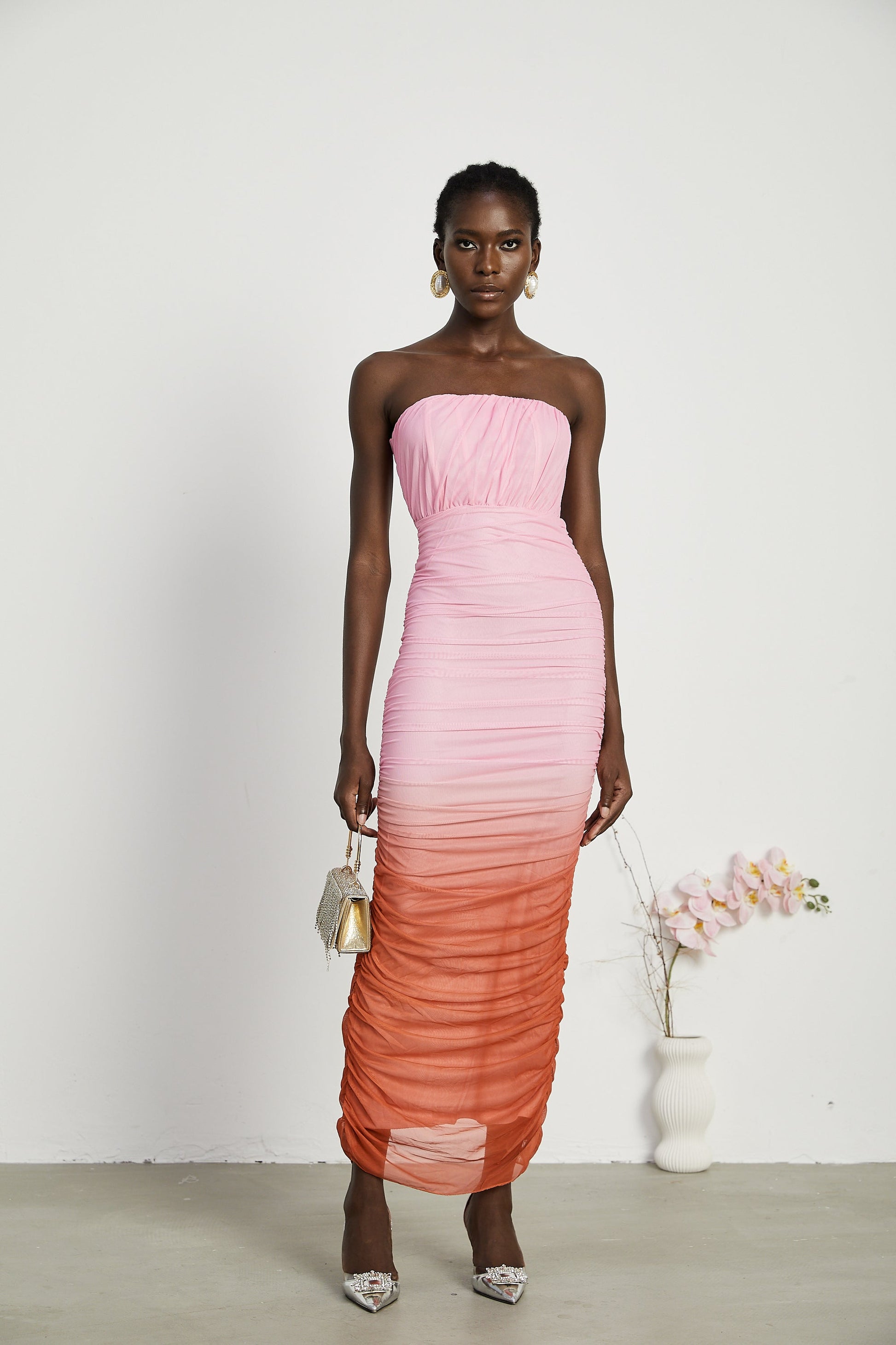 Levoire | Robe Midi Plissée Dégradé