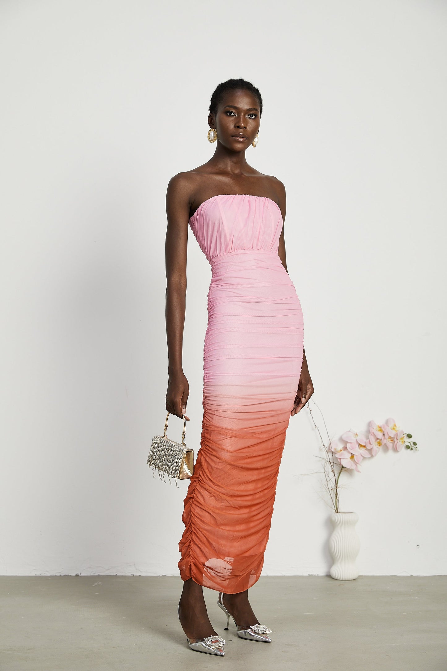 Levoire | Robe Midi Plissée Dégradé