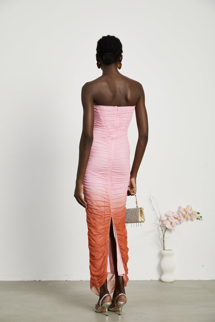 Levoire | Robe Midi Plissée Dégradé