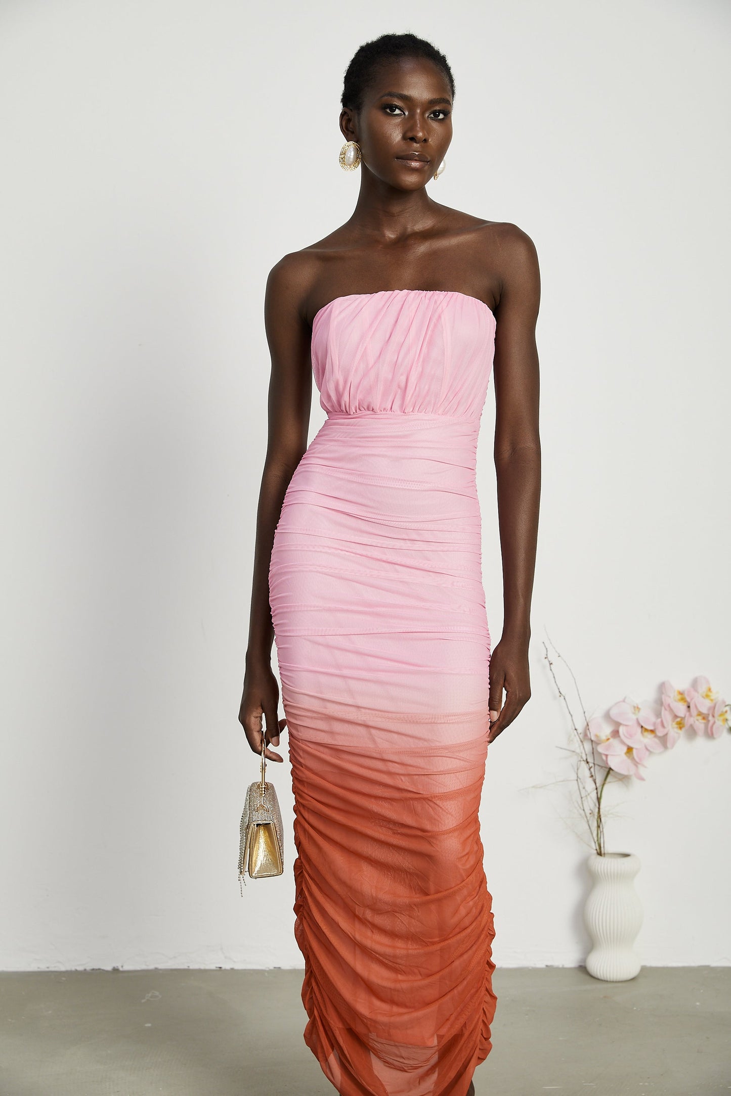 Levoire | Robe Midi Plissée Dégradé