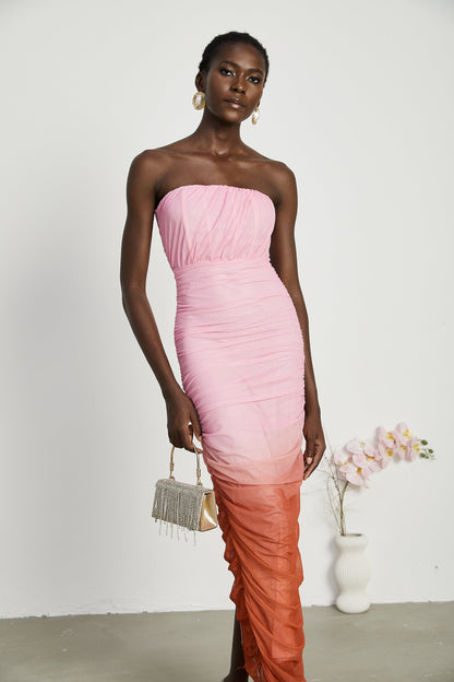 Levoire | Robe Midi Plissée Dégradé