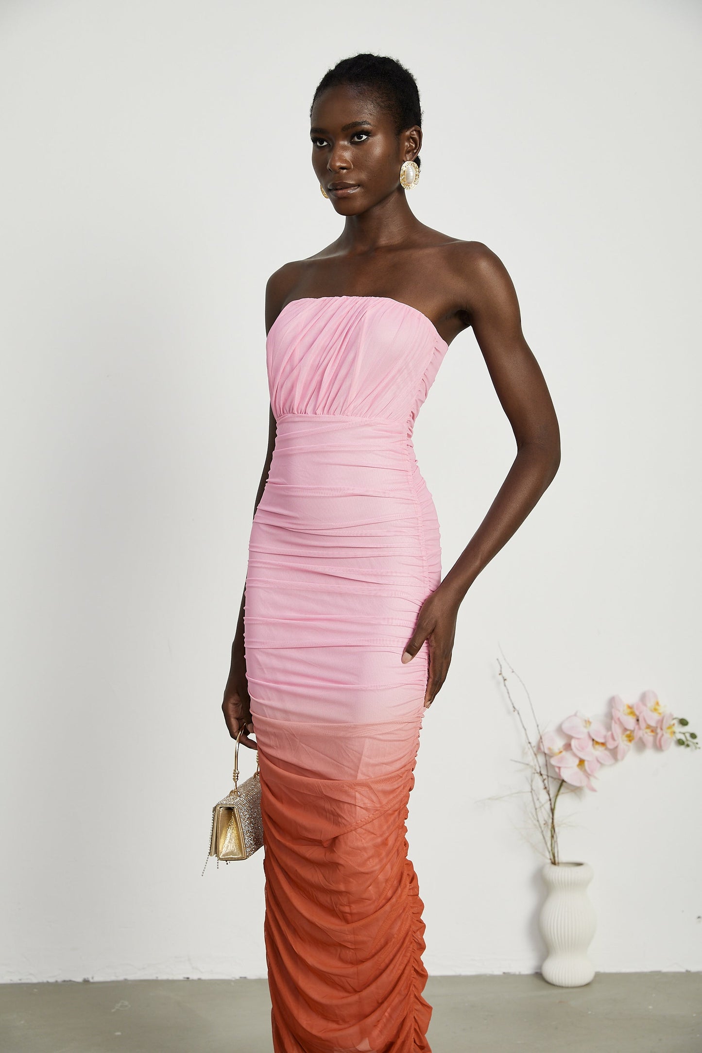 Levoire | Robe Midi Plissée Dégradé