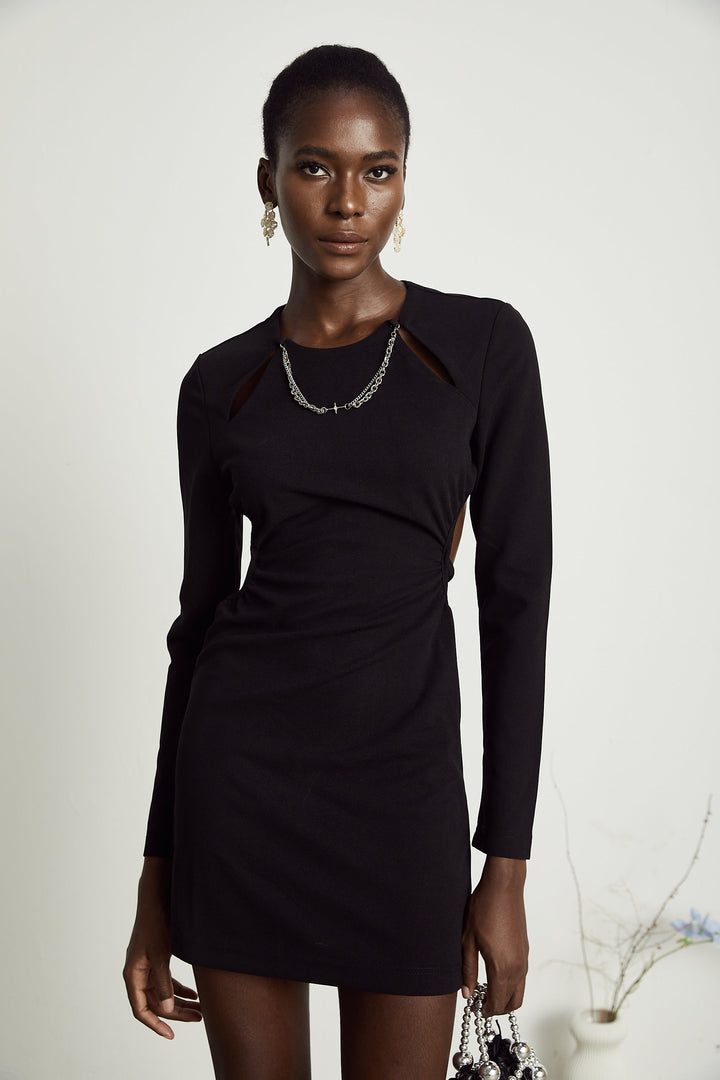 Levoire | Niveau Off Épaule Taille Coupé Robe Découpée