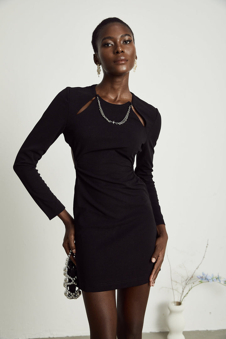 Levoire | Niveau Off Épaule Taille Coupé Robe Découpée