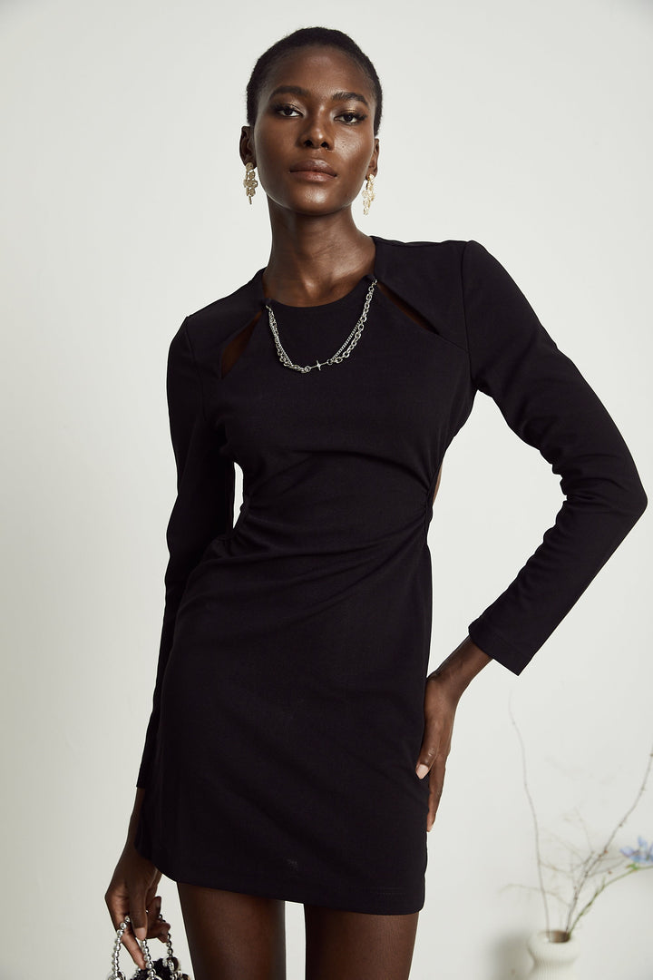 Levoire | Niveau Off Épaule Taille Coupé Robe Découpée