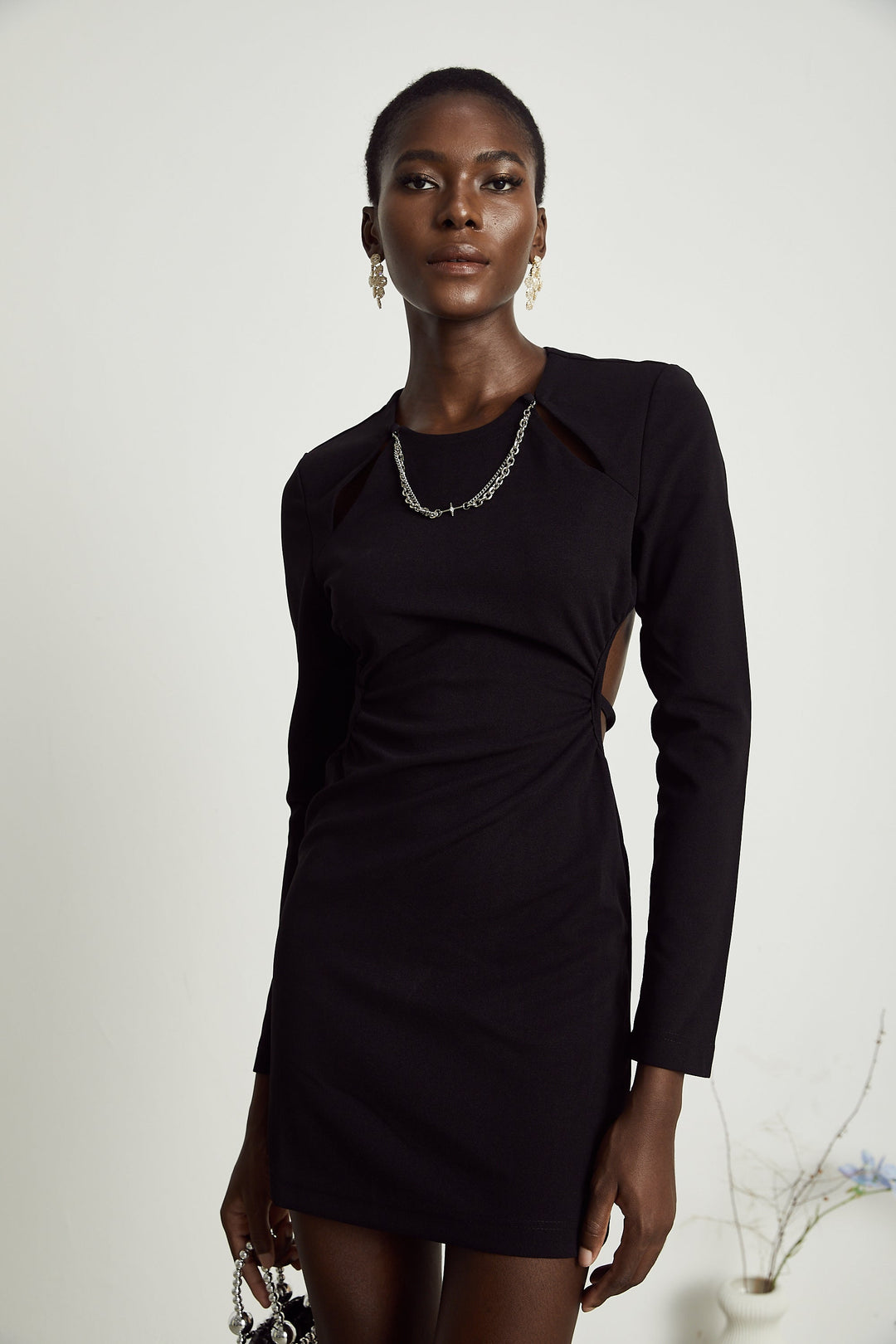 Levoire | Niveau Off Épaule Taille Coupé Robe Découpée