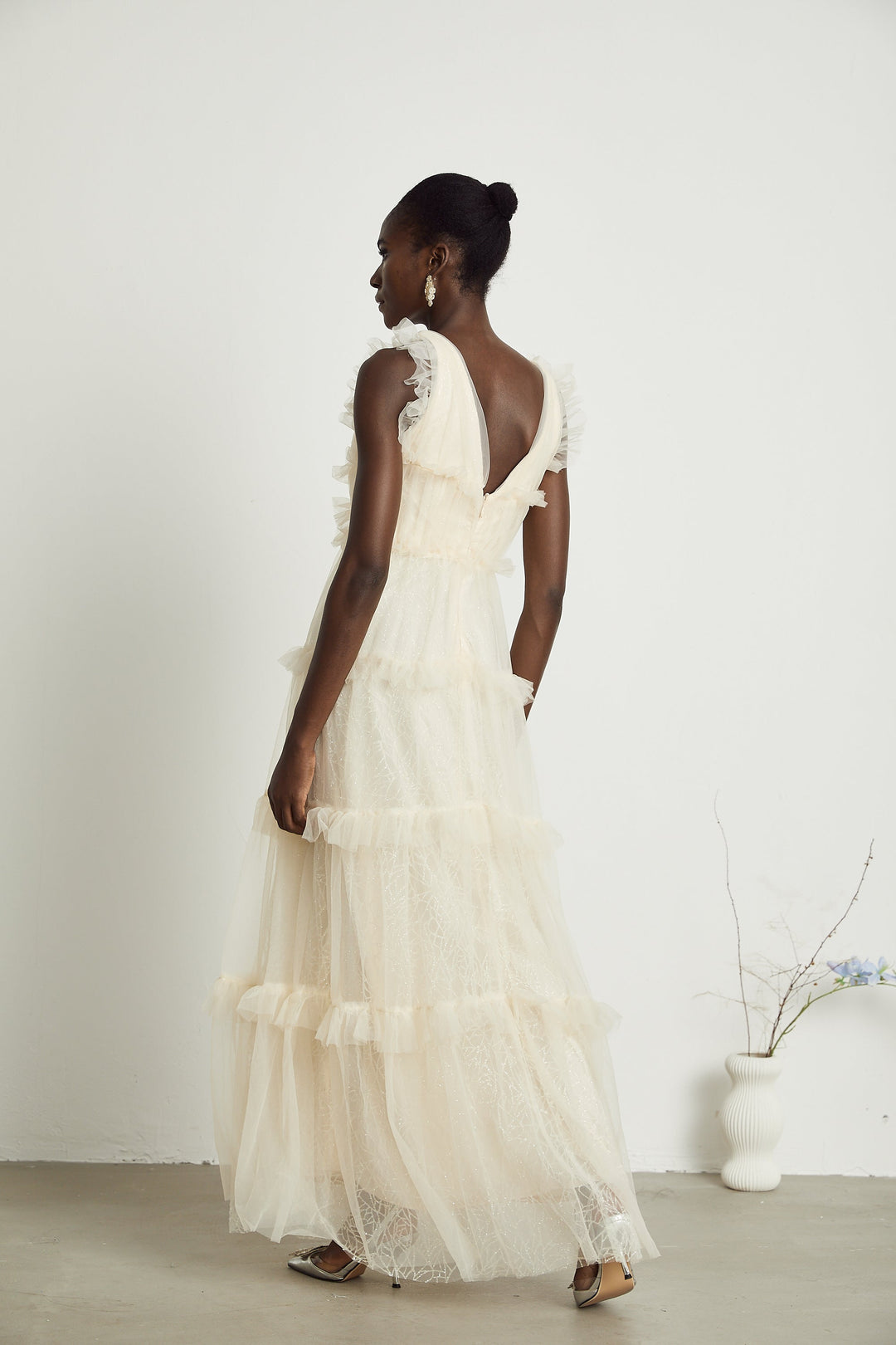 Levoire | Robe Maxi À Volants Décorés