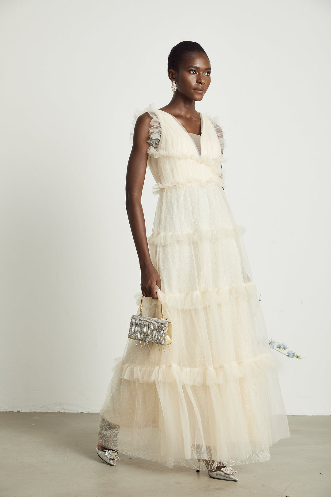 Levoire | Robe Maxi À Volants Décorés