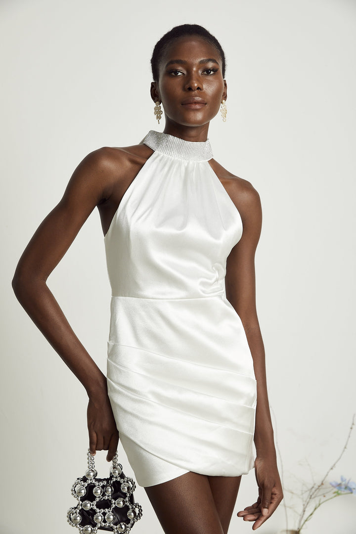 Levoire | Robe Mini Asymétrique Ornée