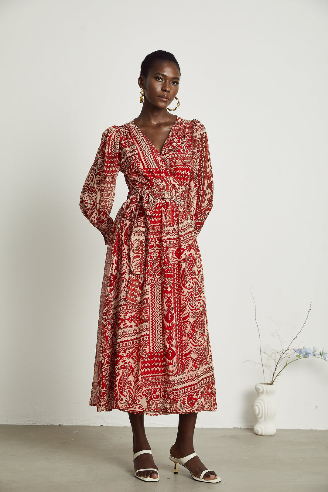 Levoire | Imprimé À Motifs Robe Midi