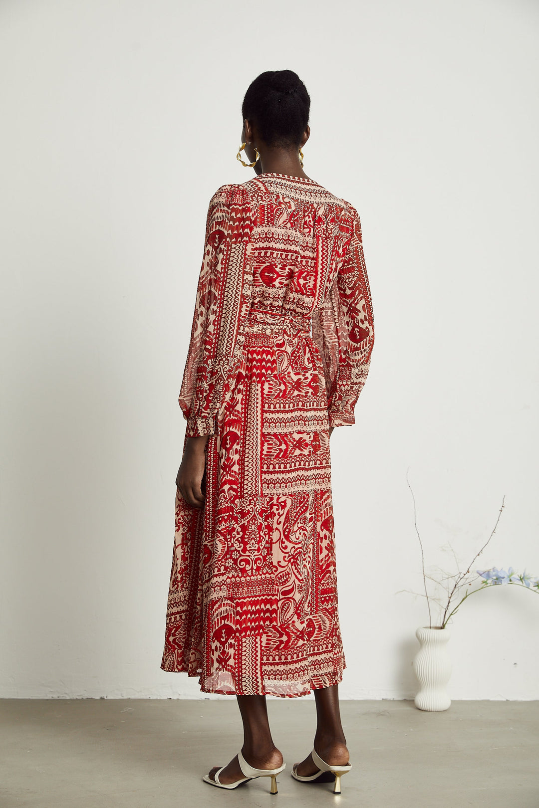 Levoire | Imprimé À Motifs Robe Midi
