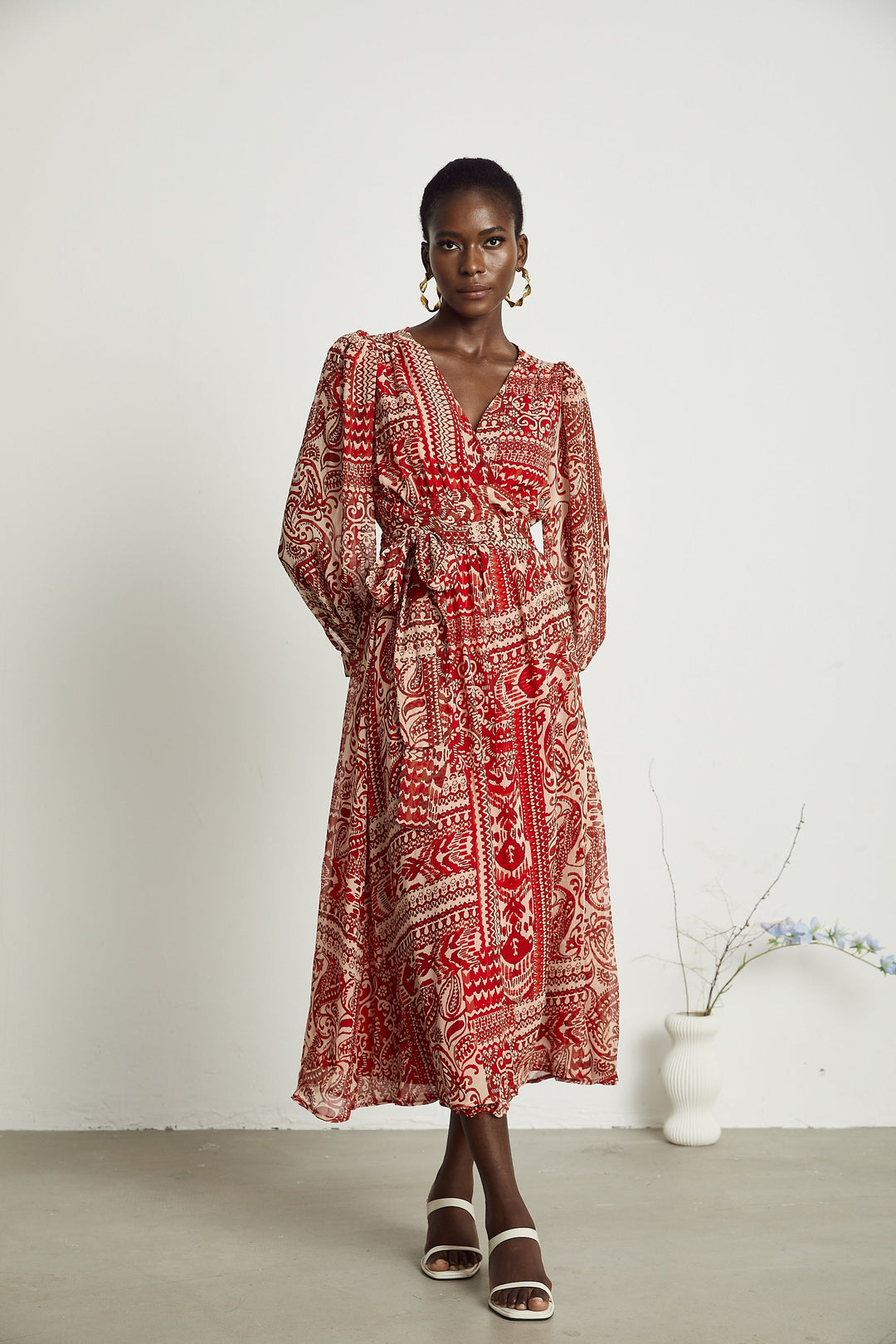 Levoire | Imprimé À Motifs Robe Midi