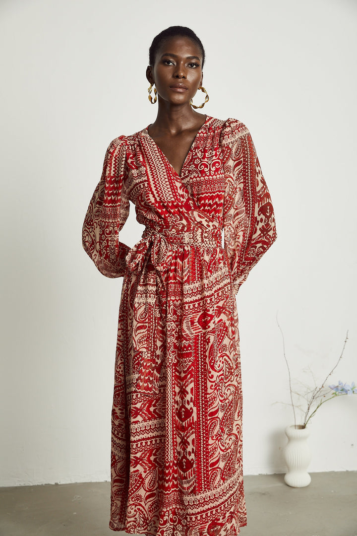 Levoire | Imprimé À Motifs Robe Midi