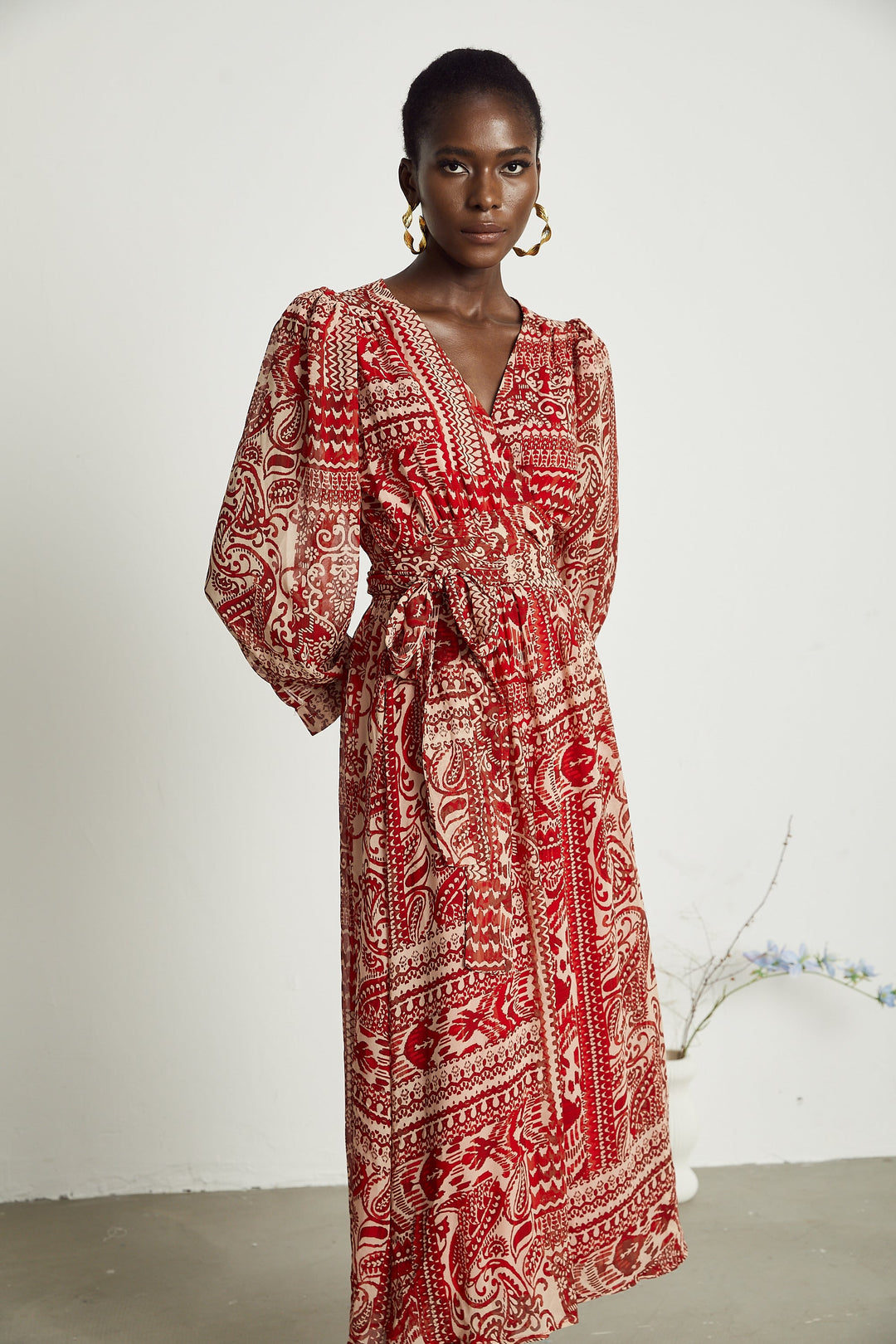 Levoire | Imprimé À Motifs Robe Midi