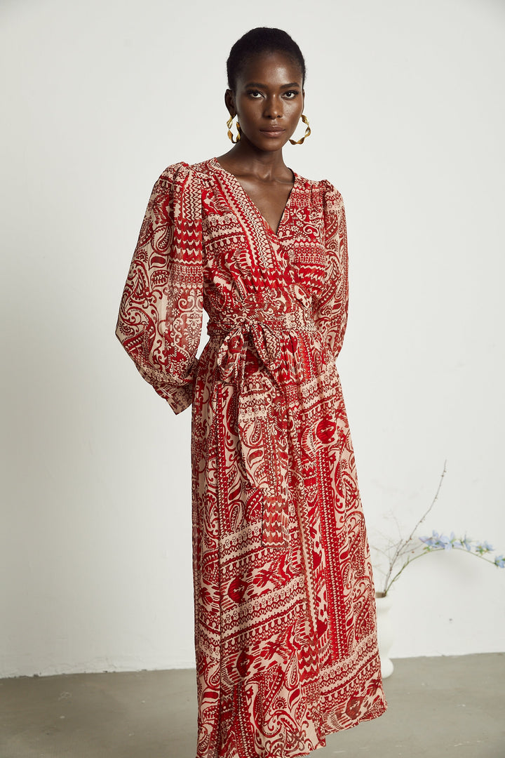 Levoire | Imprimé À Motifs Robe Midi