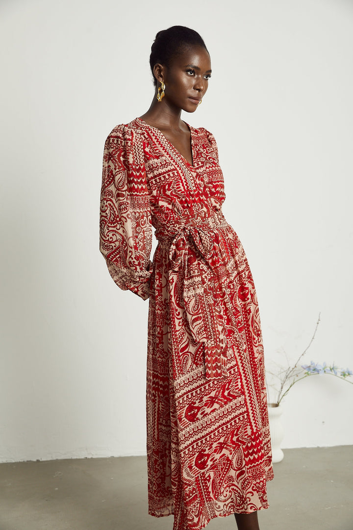 Levoire | Imprimé À Motifs Robe Midi