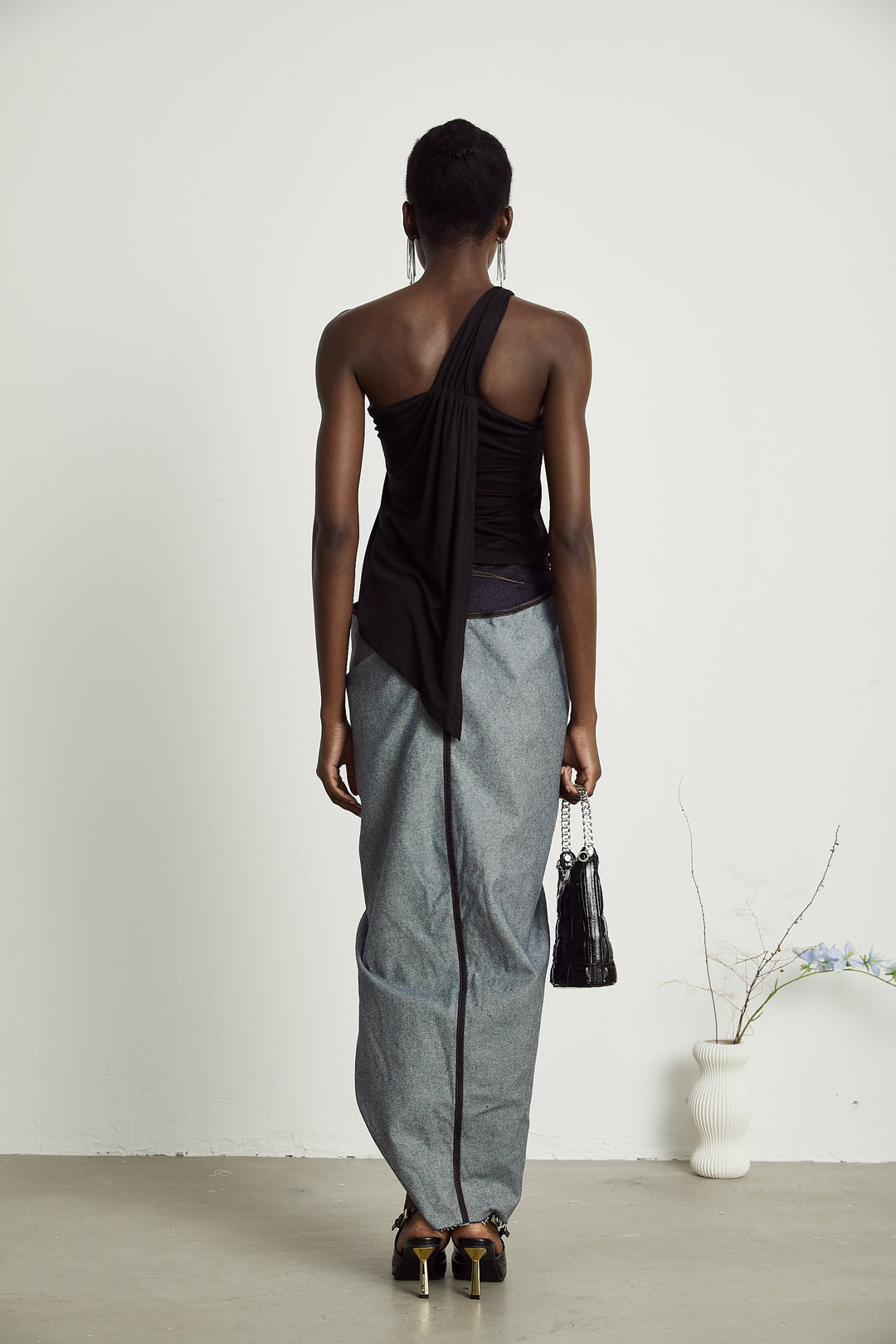 Levoire | Jupe En Denim Drapée