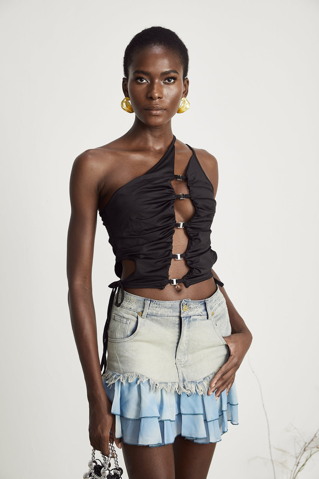 Levoire | Jean Franges Découpe Jupe Plissée