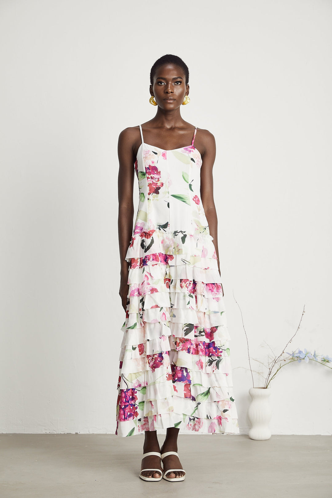 Levoire | Motif Floral Maxi Robe