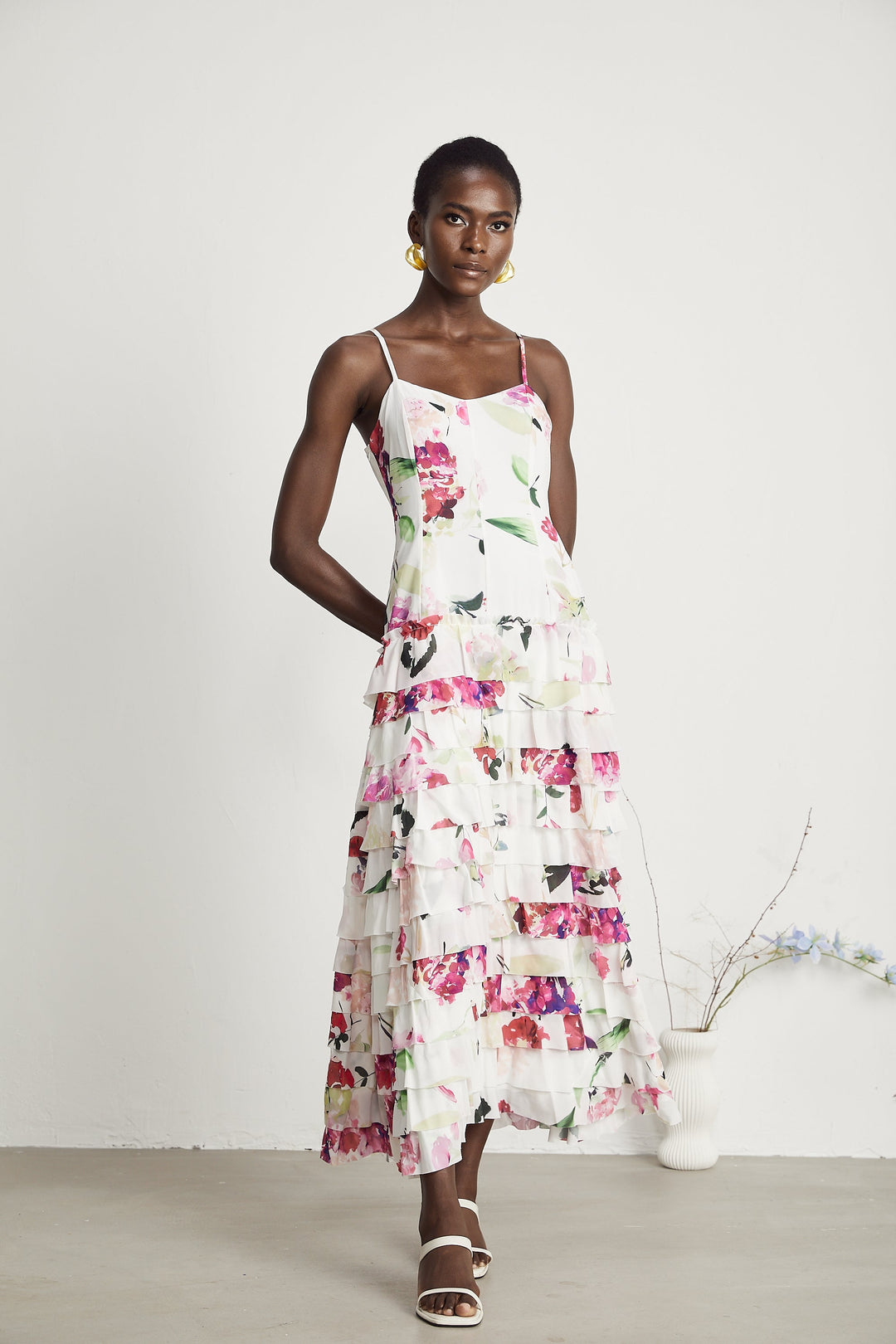 Levoire | Motif Floral Maxi Robe