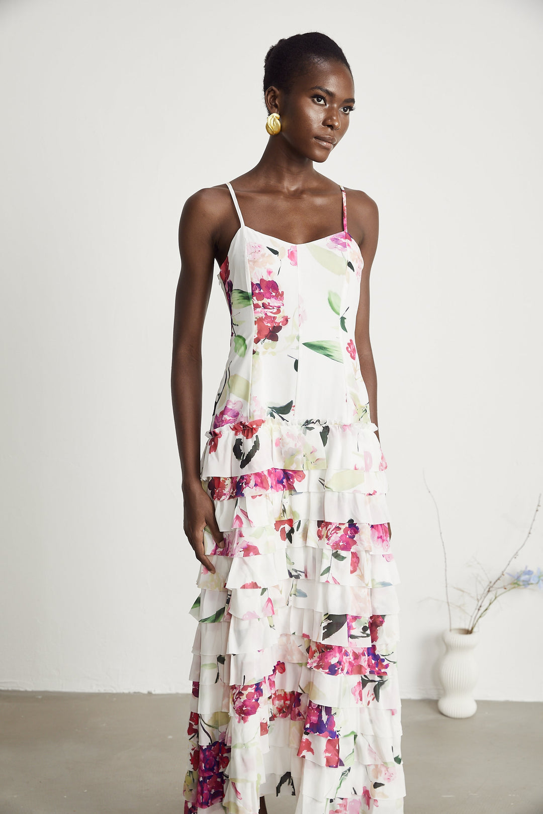 Levoire | Motif Floral Maxi Robe
