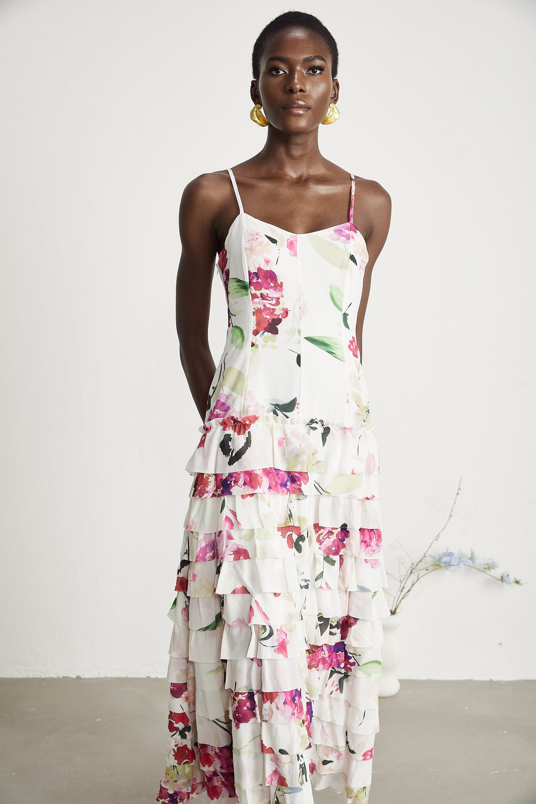 Levoire | Motif Floral Maxi Robe