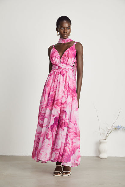 Levoire | Robe Maxi À Fleurs Décolleté En V