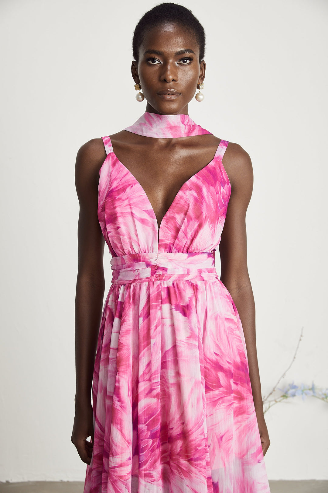 Levoire | Robe Maxi À Fleurs Décolleté En V