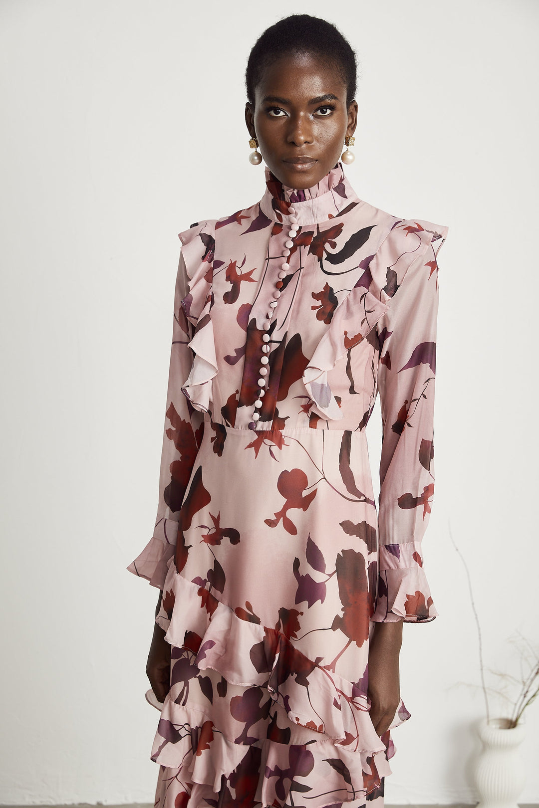 Levoire | Impression Graphique Robe Maxi À Volants